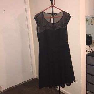 Embroidered Black Dress